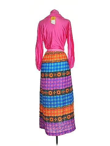 Rhapsody Vibrant Pink Boho Casual Dress (view 2)