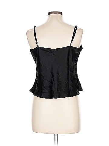 Daisy Fuentes Black Sleeveless Adjustable Strap Top (view 2)