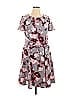Eva Mendes by New York & Company 100% Polyester Print Gray Casual Dress Size 14 - photo 1