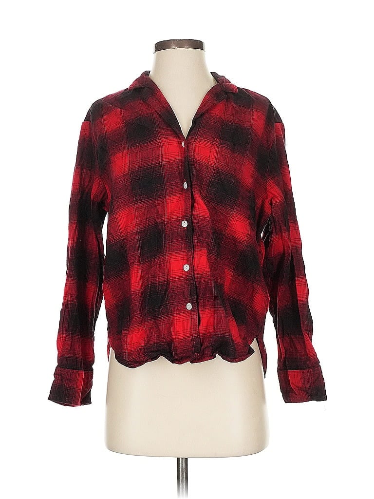 Gap Body Red Long Sleeve Button-Down Shirt Size S - photo 1