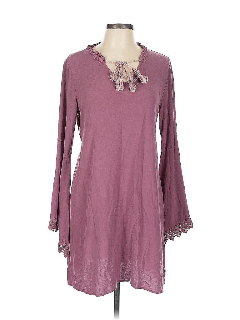 Ariat 100% Rayon Purple Casual Dress Size L - photo 1