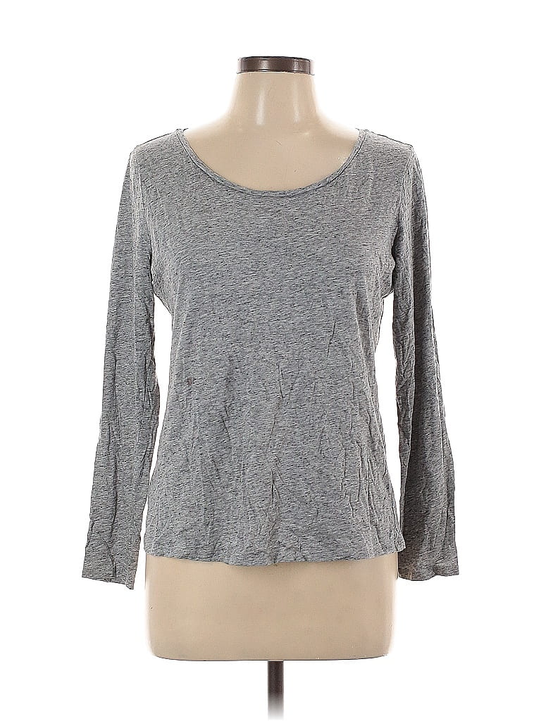 Pre-owned Ann Taylor Loft 3/4 Sleeve T-shirt In Gray