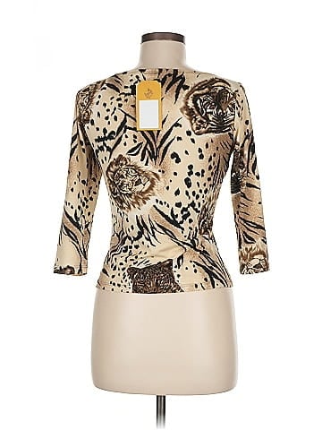 Rave Y2K Tan Animal Print 3/4 Sleeve (view 2)