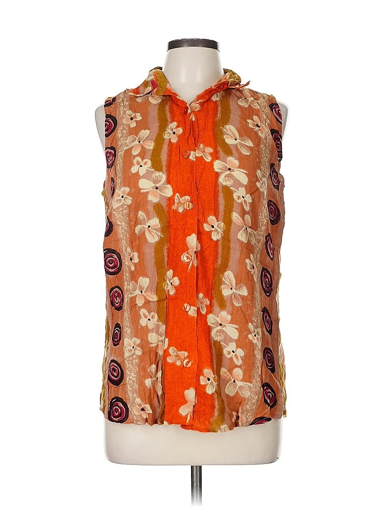 ASSORTED BRANDS Pre-owned Sleeveless Blouse In Orange