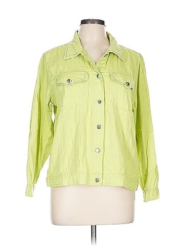 Las Olas Vibrant Lime Green Embellished Jacket (view 1)