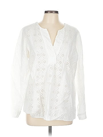 Christian Siriano New York White Broderie Anglaise Blouse Elegance (view 1)