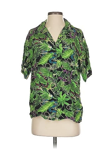 DG^2 by Diane Gilman Vibrant Tropical Print Button-Down Shirt (view 1)
