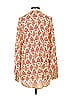 Natalie Martin 100% Rayon Paisley Ivory Long Sleeve Blouse Size S - photo 2