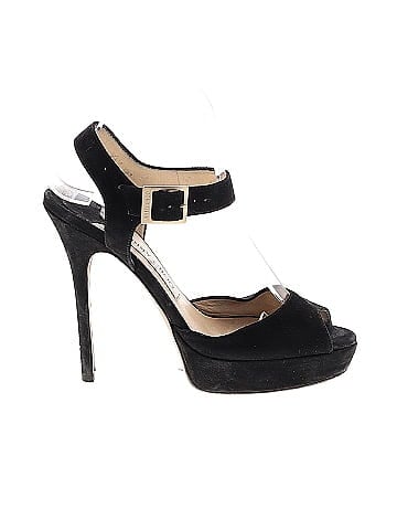 Jimmy Choo Suede Platform Peep-Toe Sandals 120mm (view 1)
