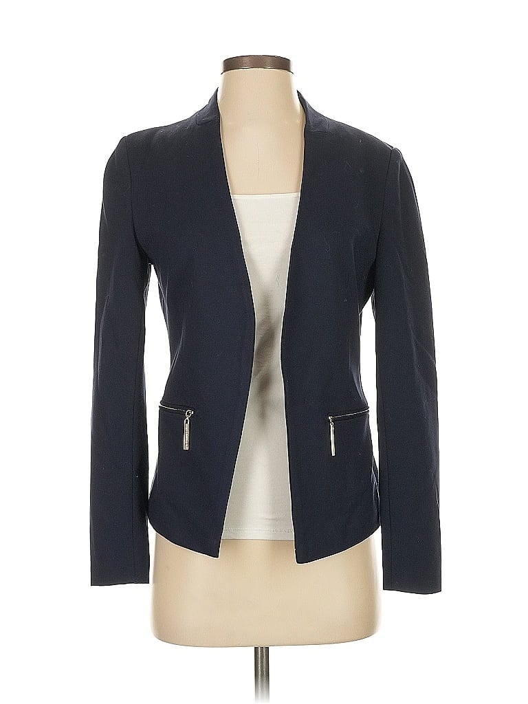 Pre-owned Carmen Marc Valvo Blazer Jacket In Blue