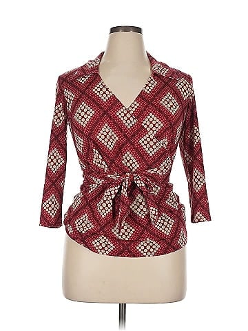 Moa Moa Y2K Red Polka Dot Wrap Front Shirt (view 1)