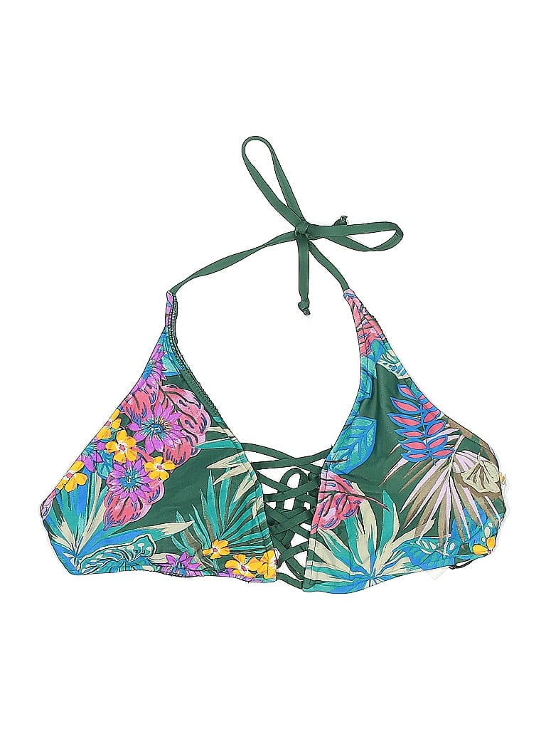 Shade & Shore Tropical Green Swimsuit Top Size XL - photo 1