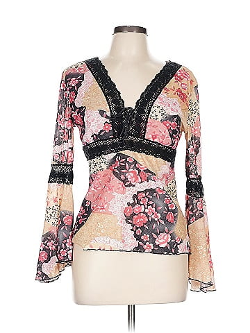 Joe Boxer Floral Patchwork Boho 3/4 Blouse (view 1)