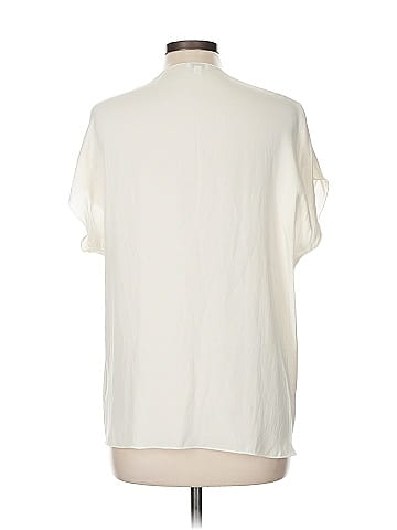 Vince. Short Sleeve Silk Top (view 2)