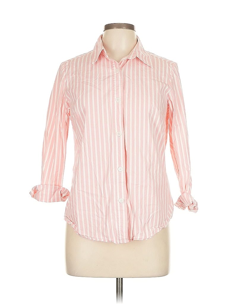 Click to view more detailed imagery on our partner's website Pre-owned The Tog Shop 3/4 Sleeve Button Down Shirt In Pink