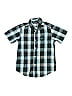 Wrangler Jeans Co Plaid Teal Short Sleeve Button-Down Shirt Size 6 (big kids) - photo 1