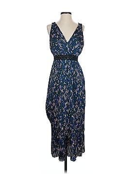 strapless open back dress Satin Pleated Midi Dress – FOX'S main image 1