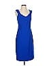 Eva Franco 100% Polyester Solid Blue Cocktail Dress Size 4 - photo 1