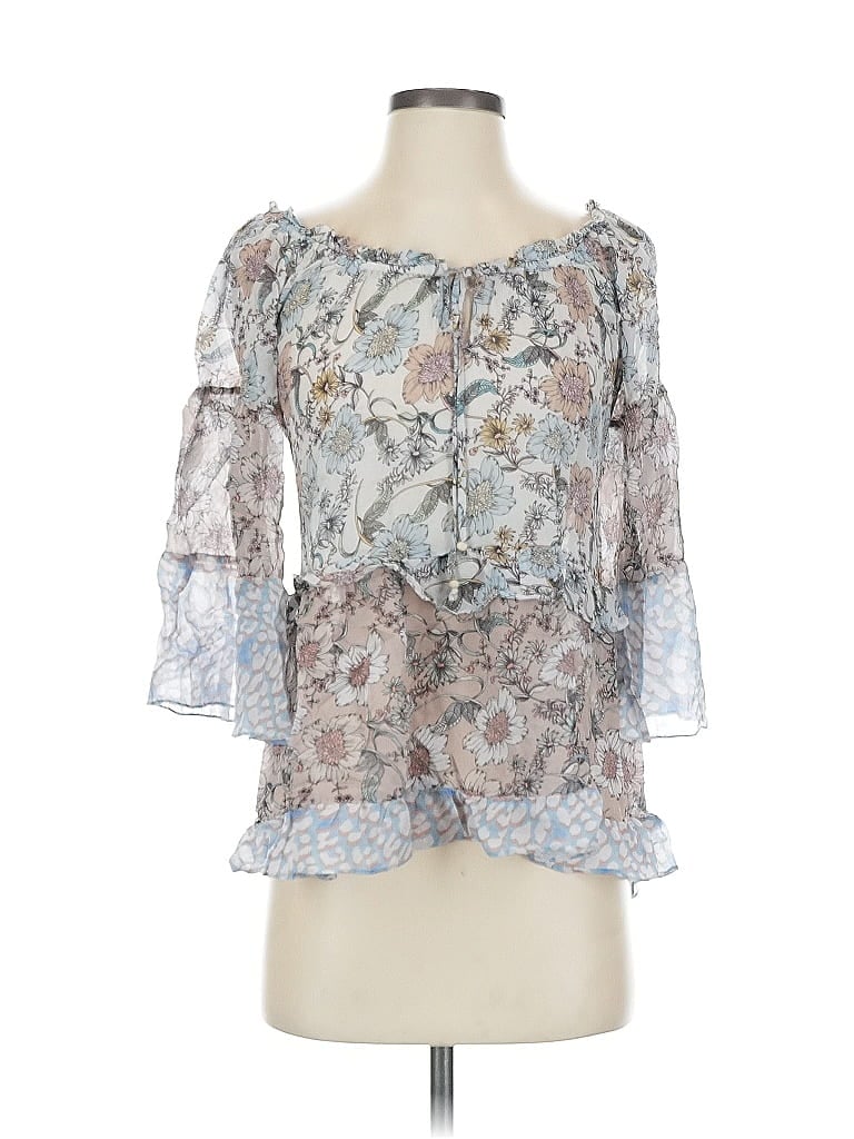 Hale Bob Gray 3/4 Sleeve Blouse Size XS - photo 1