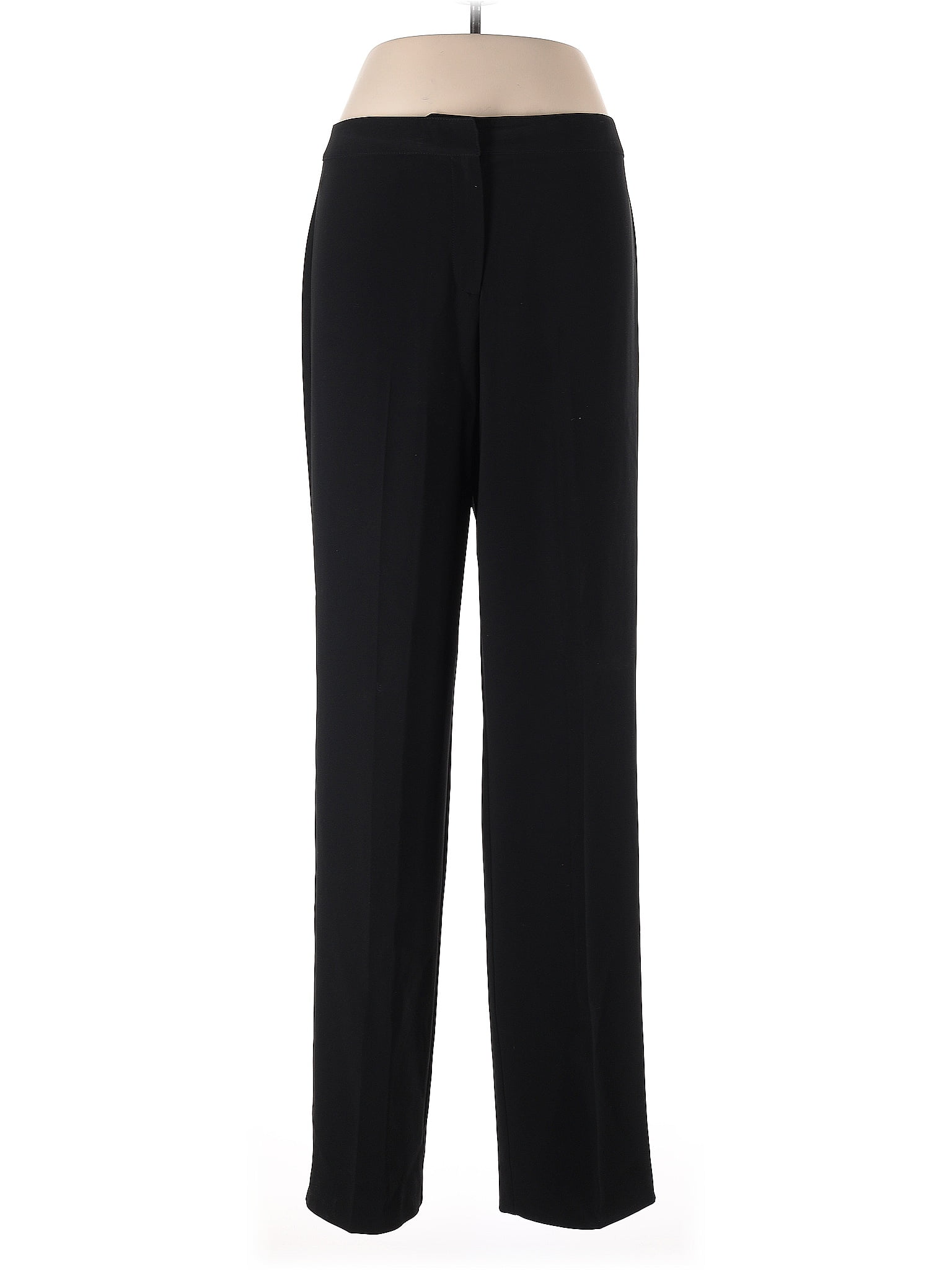 St. John Caviar Solid Black Dress Pants Size 12