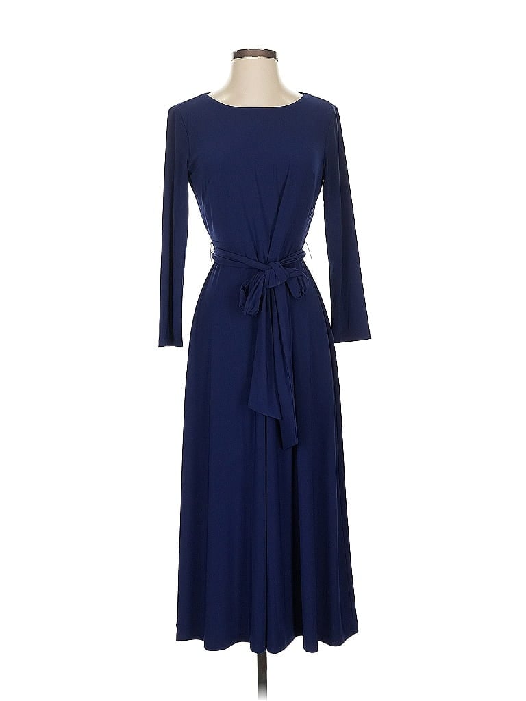 Kasper Solid Blue Casual Dress Size XS - photo 1