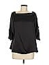 W by Worth Brown Black 3/4 Sleeve Blouse Size 8 - photo 1
