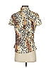 Tail Animal Print Tan Short Sleeve Blouse Size S - photo 2
