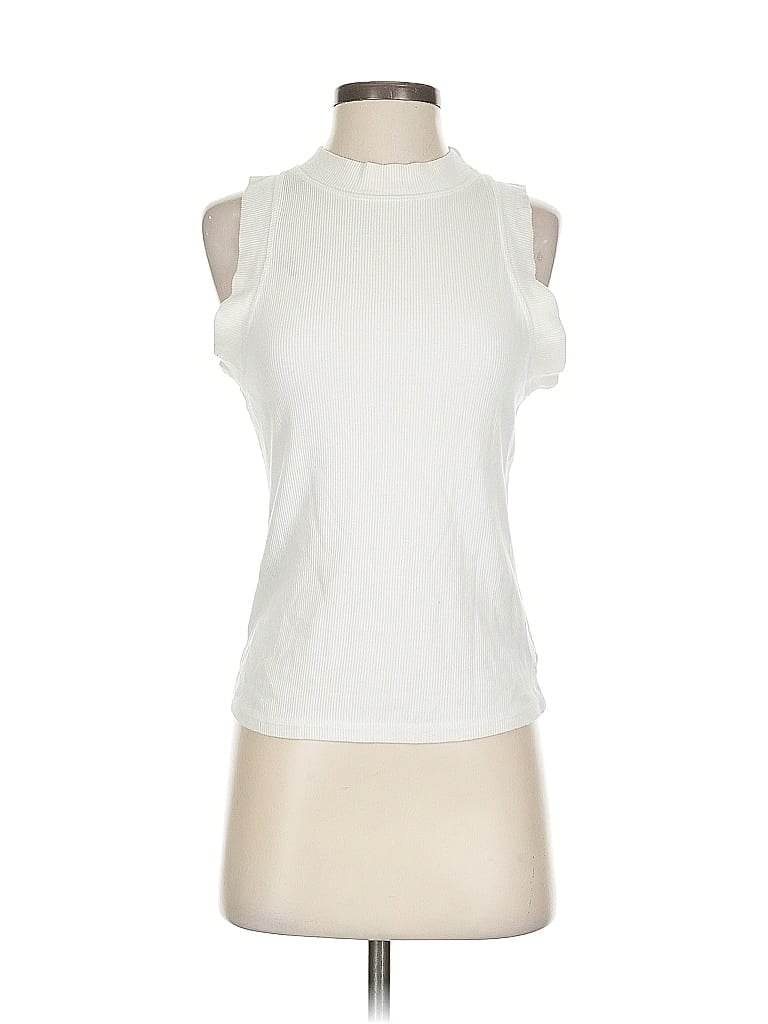t.la White Sleeveless T-Shirt Size S - photo 1