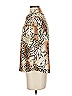 Tail Animal Print Tan Short Sleeve Blouse Size S - photo 5