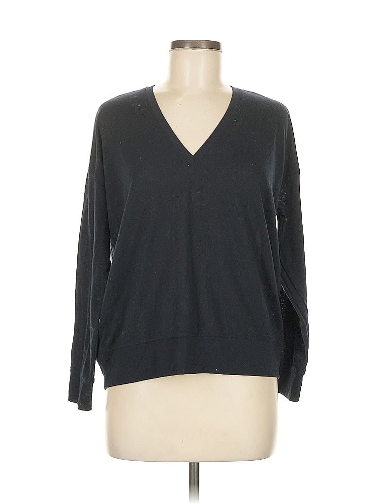 Pre-owned Vince Long Sleeve Top Gray V Neck Tops