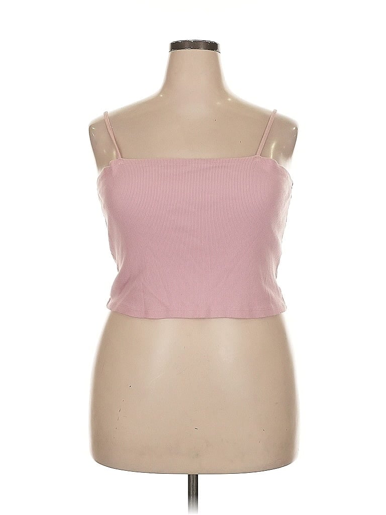 Pre-owned Aerie Tank Top Pink Strapless Neckline Tops