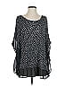 August Silk Black 3/4 Sleeve Blouse Size S - photo 1