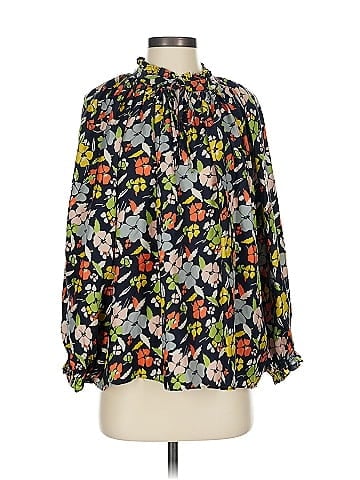 The Great. Long Sleeve Silk Top (view 1)