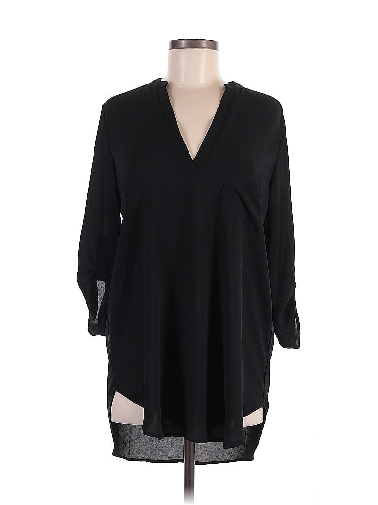 Pre-owned Lush 3/4 Sleeve Blouse In Black