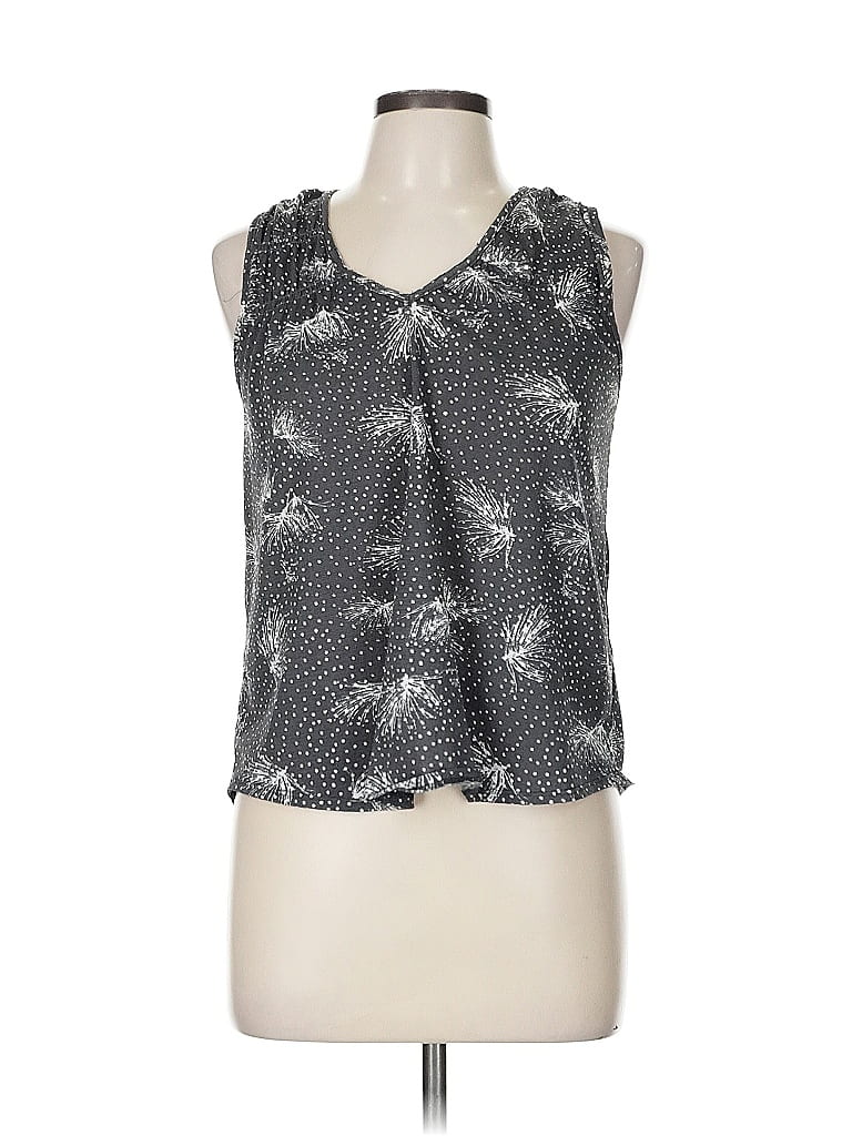 Pre-owned Maurices Tank Top Silver Tie Neck Tops