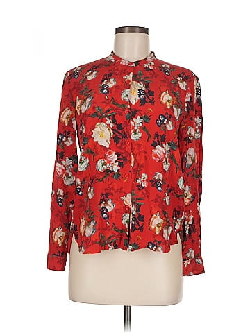 The Kooples Long Sleeve Silk Top (view 1)
