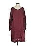 Flax 100% Linen Burgundy Casual Dress Size S - photo 1