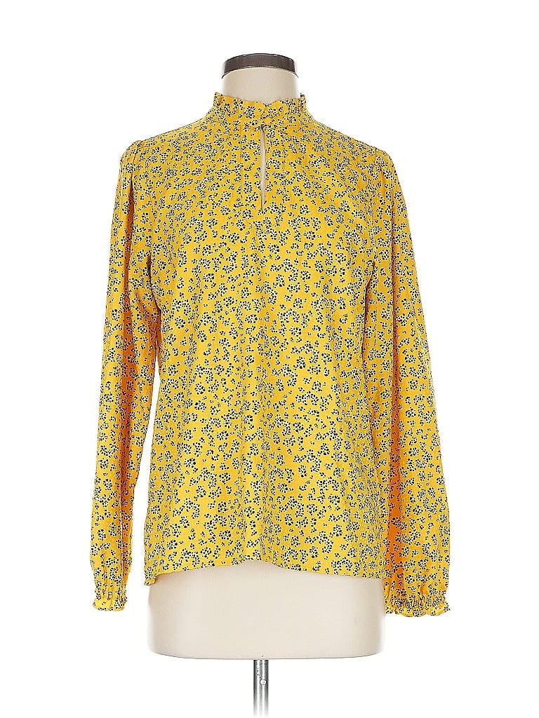 Pre-owned Karl Lagerfeld Long Sleeve Blouse In Yellow