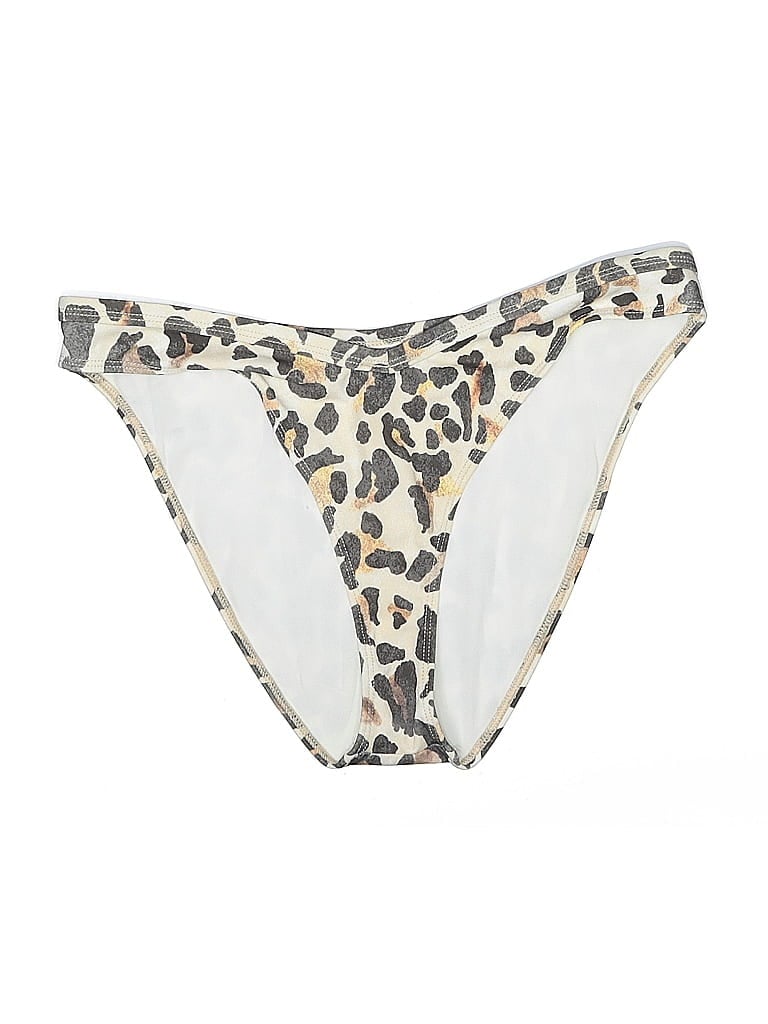 Out From Under Animal Print Ivory Swimsuit Bottoms Size M - photo 1