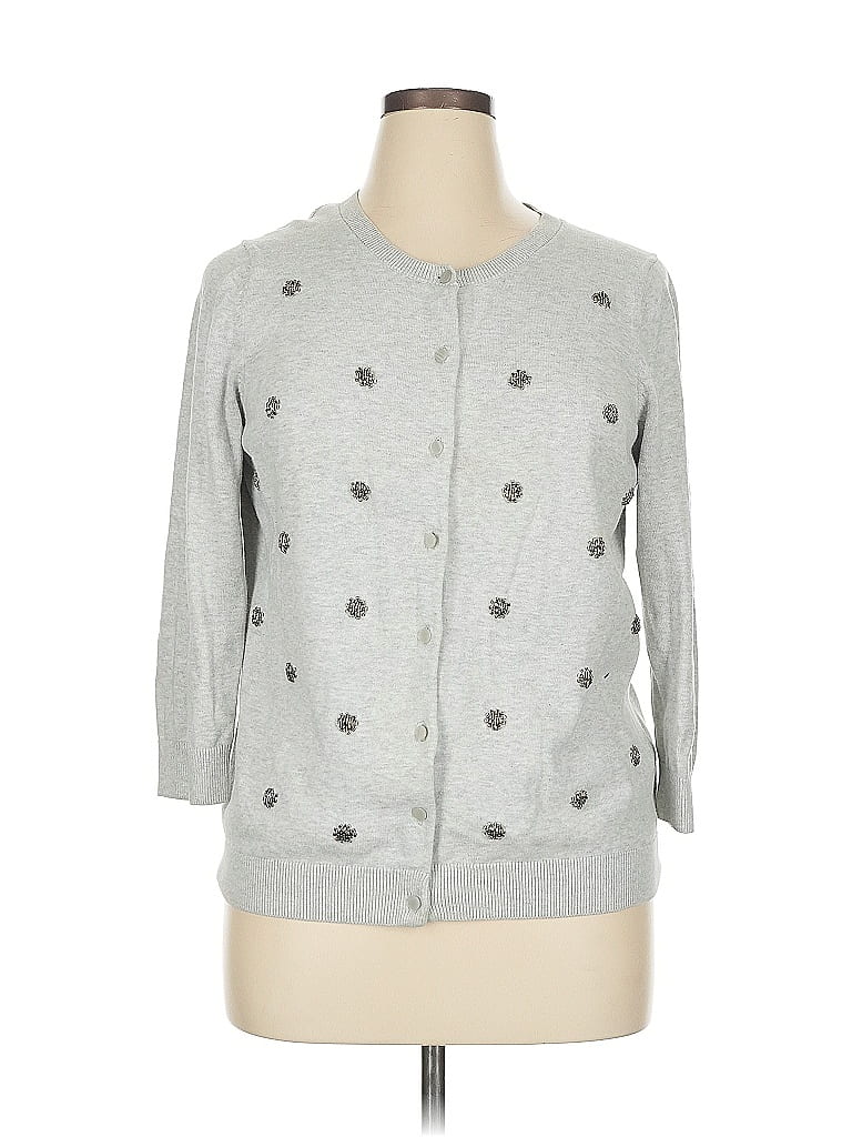 Pre-owned Talbots Outlet Cardigan Sweater In Gray