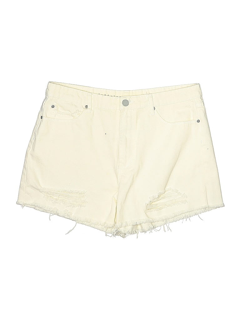 Pre-owned Articles Of Society Denim Shorts In White