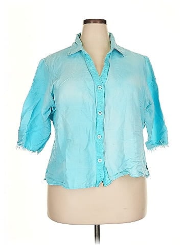Ashley Stewart 3/4 Sleeve Button-Down Shirt (view 1)