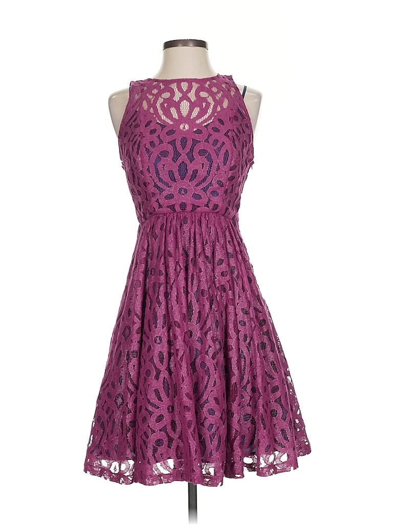 Pre-owned Frock! By Tracy Reese Cocktail Dress In Purple