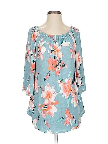 Honeyme 3/4 Sleeve Blouse (view 1)