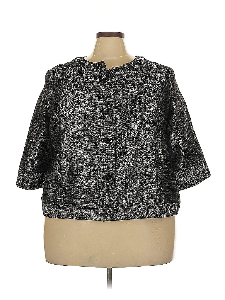 Pre-owned Ruby Rd. 3/4 Sleeve Blouse In Gray