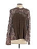 Sundance Brown Long Sleeve Blouse Size L - photo 1