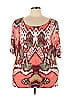 Arden B. Red Orange Short Sleeve Blouse Size XXL (estimated) - photo 1