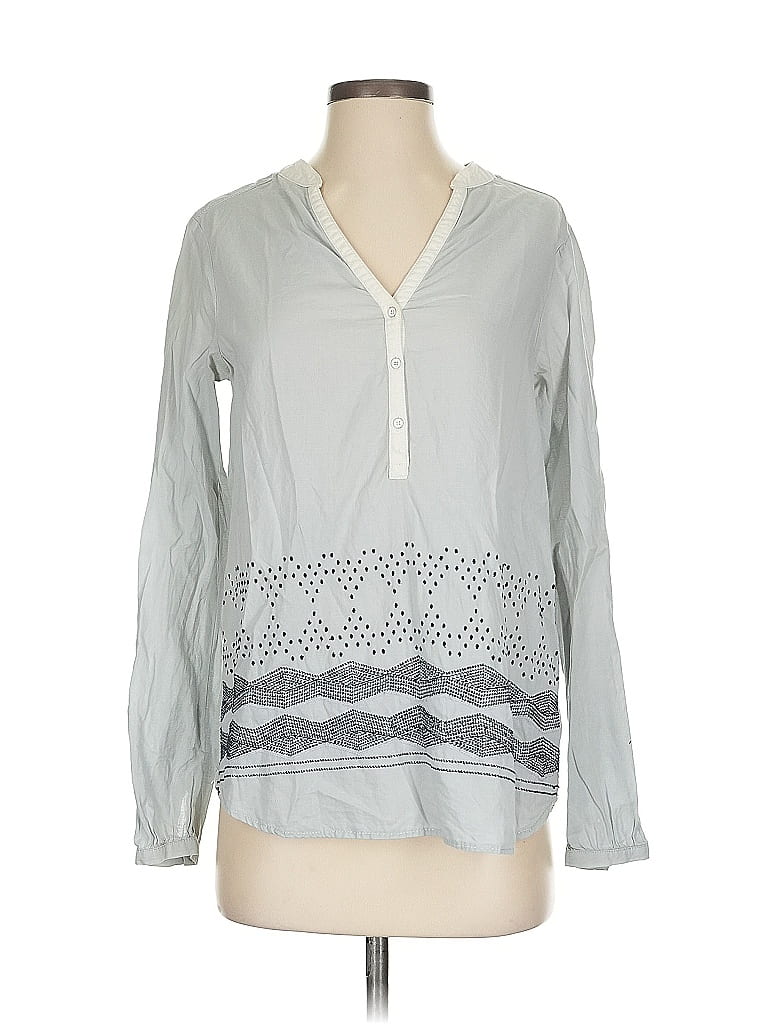 Burton Durable Goods 100% Cotton Gray Long Sleeve Blouse Size S - photo 1