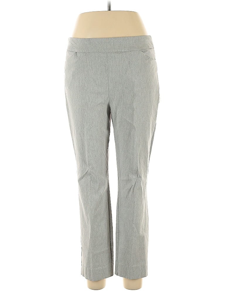 Hilary Radley Chevron-herringbone Gray Casual Pants Size L - photo 1