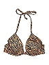 Shade & Shore Animal Print Brown Swimsuit Top Size L - photo 1
